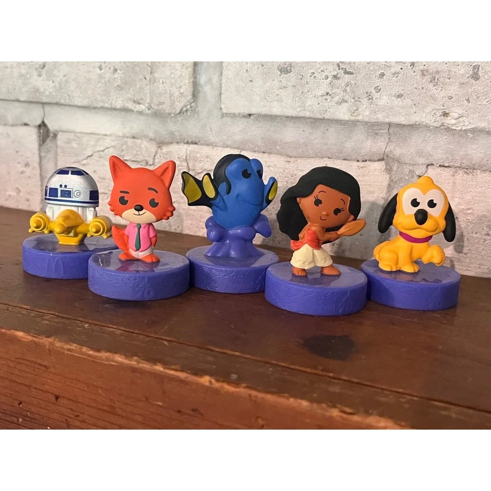 Lot of 5 McDonald's Disneyland 70th Anniversary Moana Dory Pluto R2D2 Nick Fox